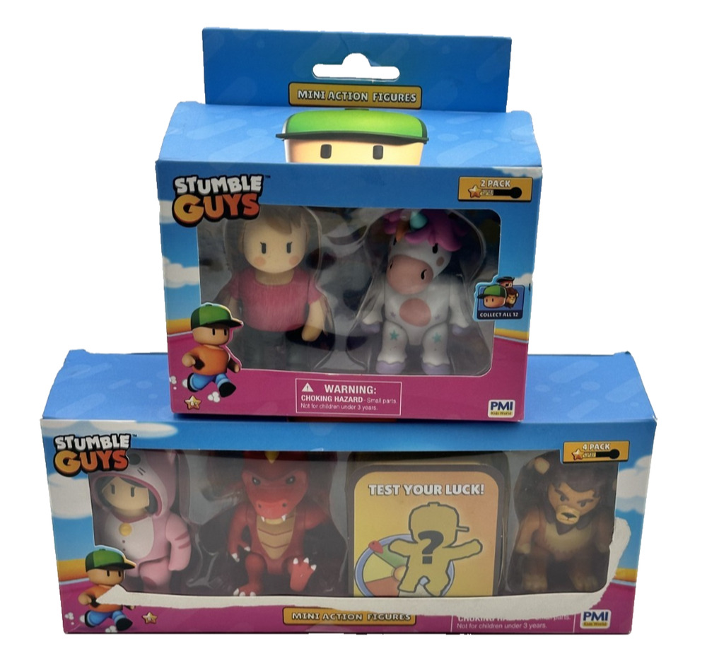 Stumble Guys 3D Mini Action Figures Deluxe 6-Pack w/ Mystery Box Collectibles